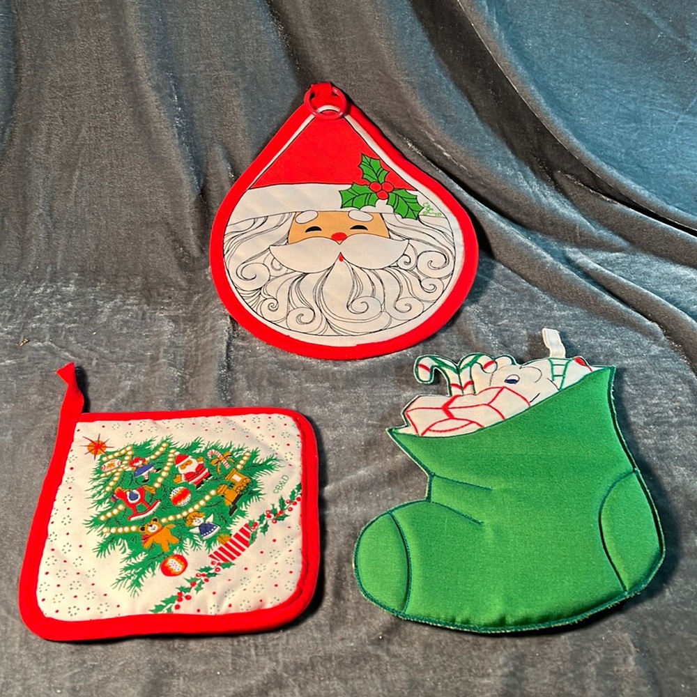 VTG Christmas Potholders